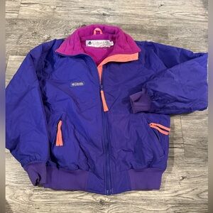 Vintage women’s Columbia fleece lined ski jacket retro